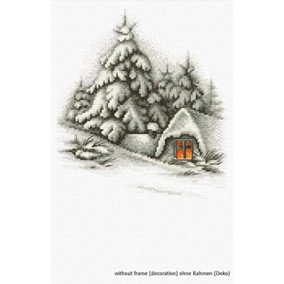 Afbeelding van Luca S Winter Landschap Tellend Kruissteek Kit, Meerkleurig