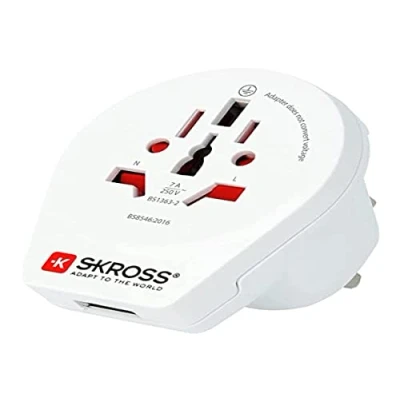 Afbeelding van Adapter Skross 1500267 Verenigd Koninkrijk Internationaal 1 x USB