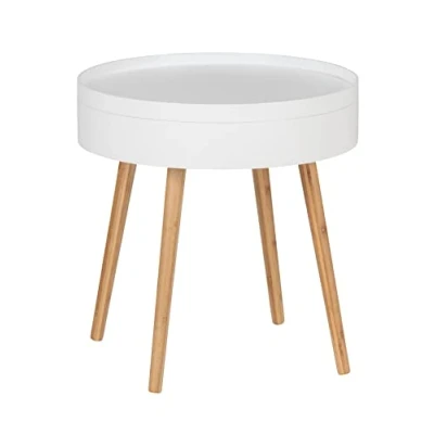 Afbeelding van WENKO Bijzettafel Finja ØxH: 50x52 cm, van bamboe