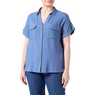 Afbeelding van VMBUMPY S/S Shirt WVN GA NOOS, Coronet Blue, XXL
