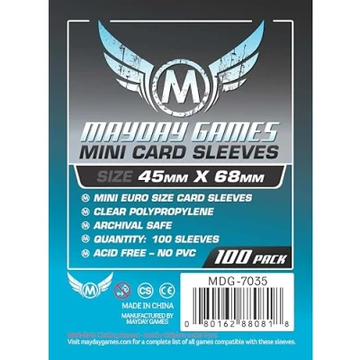 Afbeelding van Mini Euro Size Card Sleeves (45x68mm) Clear (100)