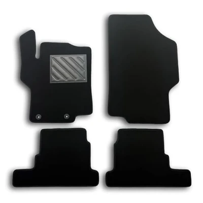 Afbeelding van Peugeot 1007 vanaf 2005 tot 2010 autovloermatten met bevestiging, precies passend, antislip, versterkt rubberen hielkussen