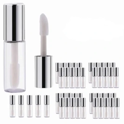 Afbeelding van Transparante lipgloss buizen, 45 stuks mini schattige buisbalsem lege cosmetische container buis reizen glans voor lippenstift monsters DIY
