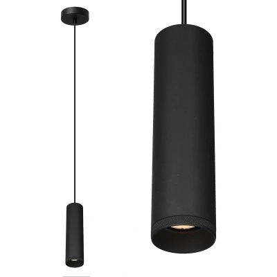 Afbeelding van Artdelight Milano Hanglamp Ø 6,6 X 175 Cm Zwart