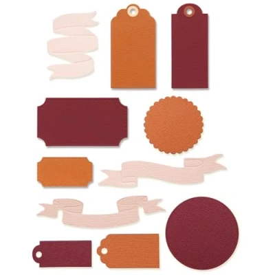 Afbeelding van Sizzix Thinlits Die Set Vintage labels en banners