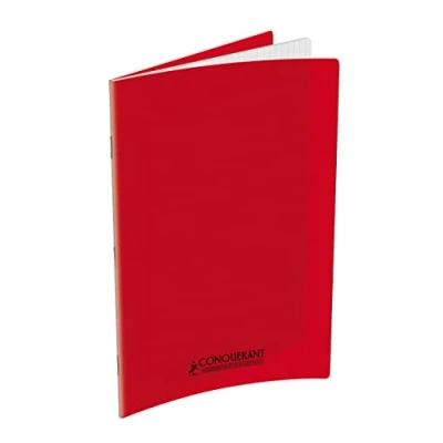Afbeelding van Conquerant Cahiers Polypro, Monochromatisch, Rood, 96 vel, Mat, Gelijnd papier, Softcover