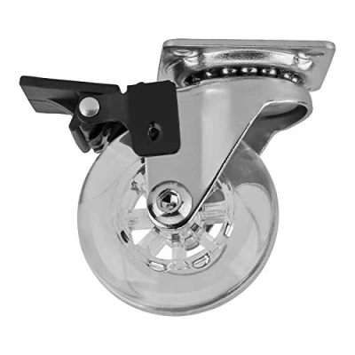 Afbeelding van Meubelwiel SWIFT Ø 50 mm Draagvermogen tot 35 Kg per wiel Transparent met vastzetter