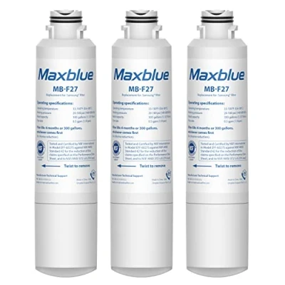 Afbeelding van Maxblue 3X DA29 00020B Koelkast Waterfilter, Compatibel met Samsung 00020B, HAF CIN EXP, 00020A, 00019A, DA97 08006, 08043ABC, Kenmore 46 9101, AP5271933 7, REFSVV C, HDX FMS 2