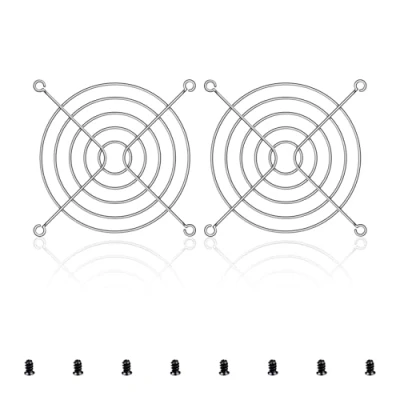 Afbeelding van YIMATEECO ventilatorrooster 80 mm CPU behuizing ventilatorbeschermer Metaal Ventilatierooster,luchtcirculatie behouden, geschikt voor Fanbescherming (2 stuks zilver mm)