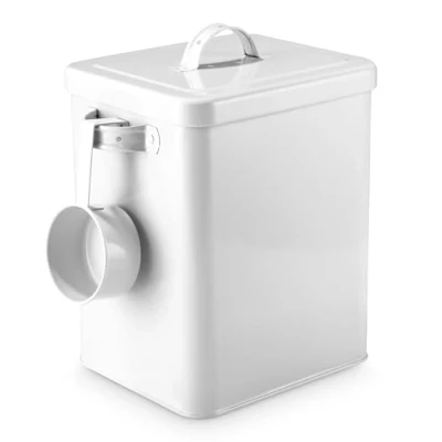 Afbeelding van Azyvum Wasmiddelopslag 6,5 l, metalen waspoeder opbergdoos, doos met doseerlepel, opbergdoos voor hondenvoer, kattenvoer, koffiebonen