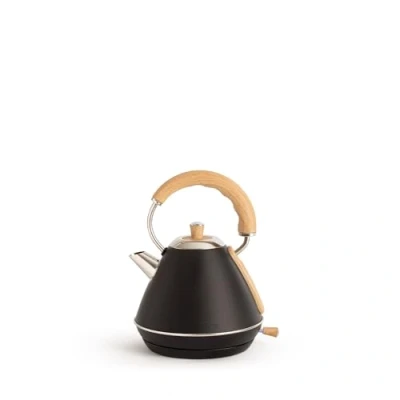 Afbeelding van CREATE Waterkoker Retro 1200 Watt 1 Liter RVS BPA vrij Elektrisch Zwart Kettle M