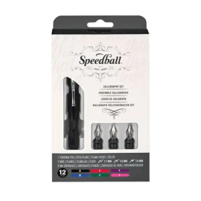 Afbeelding van Speedball kalligrafie vulpen, zilverkleurig