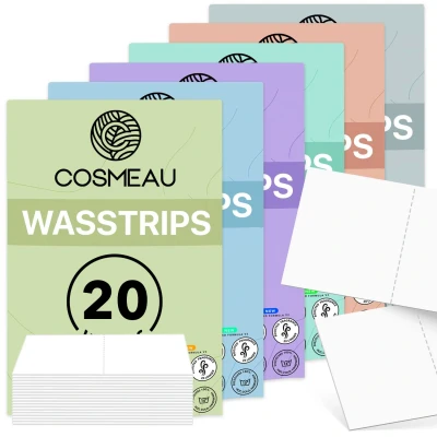 Afbeelding van 5 Geuren Wasstrips Wasmiddeldoekjes Wasmiddel