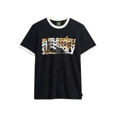 Afbeelding van Superdry Photographic LOGO Tshirt print, Heren, Maat: Small, Black