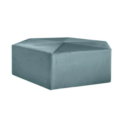 Afbeelding van THE HOME DECO FACTORY Giulia XXL Design Fluwelen Poef L. 75 X H. 30 Cm Eendblauw