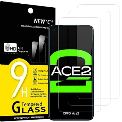 Afbeelding van NEW&#039;C 3 Stuks, Screen Protector voor Oppo Ace 2, A52, Gehard Glass Schermbeschermer Film 0.33 mm ultra transparant, resistent