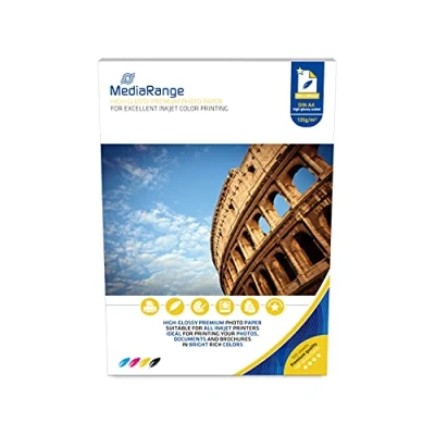 Afbeelding van MEDIARANGE DIN A4 Fotopapier, high glossy 160 gr. 100 vel