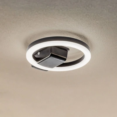 Afbeelding van Lindby LED buiten plafondlamp Finian, Ø 22 cm, CCT, dimbaar