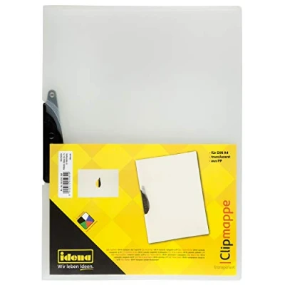 Afbeelding van Idena 300593 Clipmap voor DIN A4, gemaakt van polypropyleen, doorschijnend wit, clipmap, 1 st.