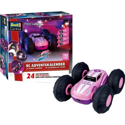 Afbeelding van Revell Advent kalender RC stuntauto roze I met 360 super spin DIY adventskalender kerstkalender voor jongens, meisjes en volwassenen vanaf 8 jaar automontage in 24 dagen