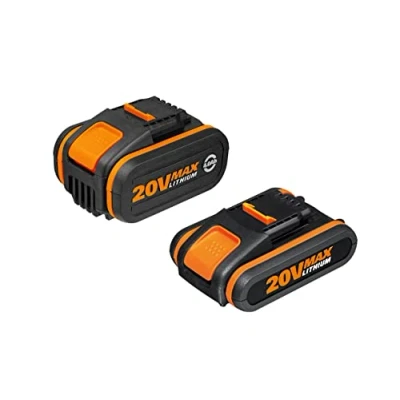Afbeelding van WORX WA3605 20V Li Ion batterij set voor het opladen van apparaten: 1 x 2000mAh &amp; 4000mAh