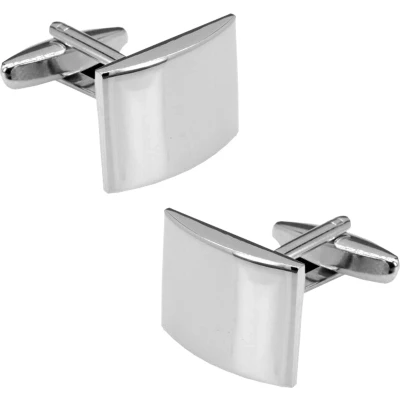 Afbeelding van Fako Bijoux® Manchetknopen Rechthoek 20x15mm Glimmend Zilverkleurig