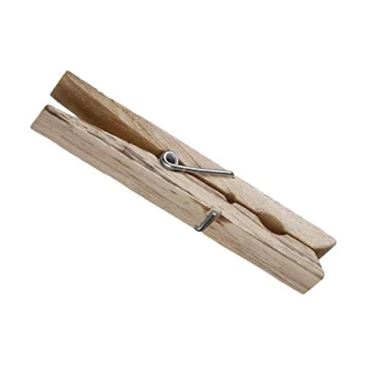 Afbeelding van 24x Stuks wasknijpers naturel 9 cm van hout Knijpers
