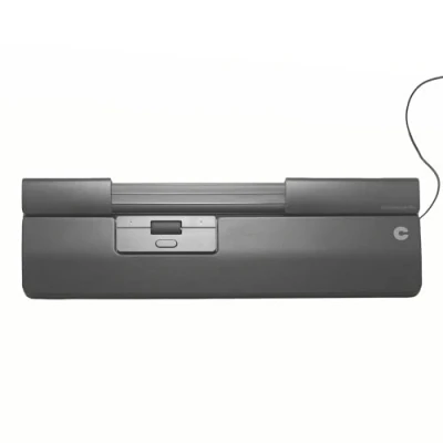 Afbeelding van Contour SliderMousePro Bedrade Muis Smalle Polssteun Ergonomische Computermuis Gecentreerde Voor Pijnverlichting 6 Programmeerbare Knoppen 2800 DPI Windows &amp; MacOS Vegan Leer