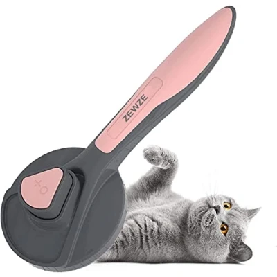 Afbeelding van ZEWZE Hondenborstel, Kattenborstel,Zelfreinigende borstel voor huisdieren, verwijdert effectief de grondvacht van tomentosis, klitten,voor honden en katten