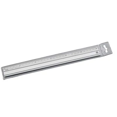 Afbeelding van folia 23040 aluminium liniaal, liniaal van aluminium, 40 cm lang, met anti slip coating en goed afleesbare centimeter indeling