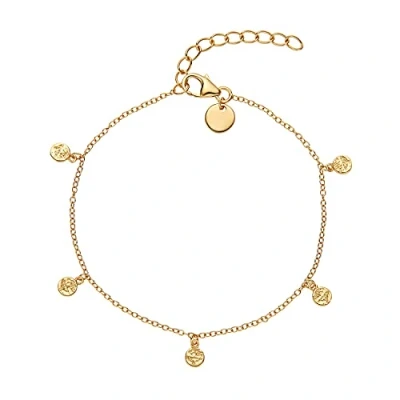 Afbeelding van NOELANI Armband 925 Sterling Zilveren Dames Armsieraden, 16+3 cm, Goud, Munt, Wordt Geleverd In Sieraden Geschenkverpakking, 2030126