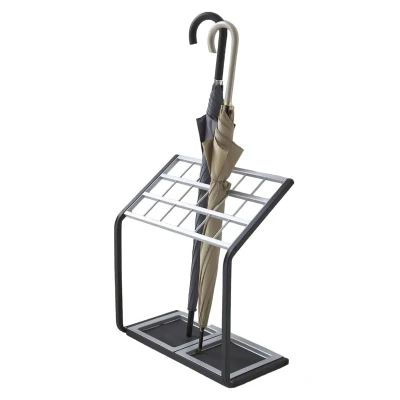 Afbeelding van Yamazaki Paraplubak X change Voor 18 Paraplu&#039;s Zilver Zwart 24x45x50cm
