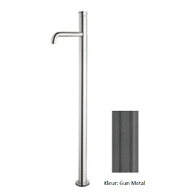 Afbeelding van Waterevolution Flow vrijstaande badkraan gun metal T134GME