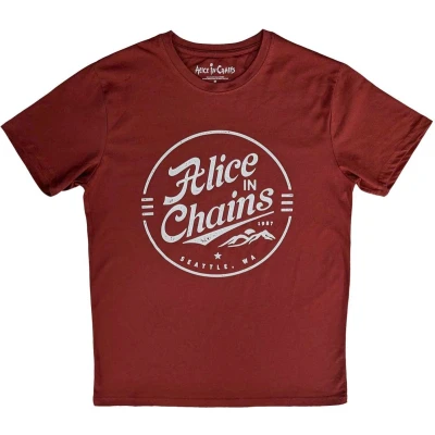 Afbeelding van Alice In Chains Circle Emblem Heren T shirt L Rood