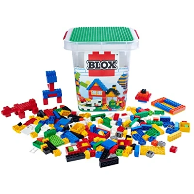 Afbeelding van BLOX bouwstenen 500 delig City classic combineer met Legobouwstenen wegen stad Geschikt voor Lego bouwplaat