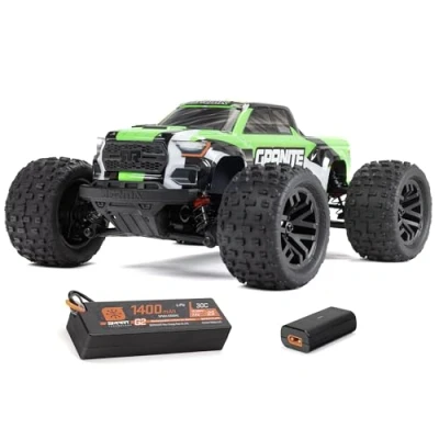 Afbeelding van ARRMA Granite GROM Op afstand bestuurde auto, RC Auto 1/18, borstelloze motor boven 30 km/u, incl. accu en accessoires, groen, ARA2102T3