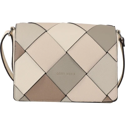 Afbeelding van GERRY WEBER Schoudertas Avondtas Checker Shoulderbag SHF Cream White Beige Veelkleurig