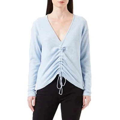 Afbeelding van PIECES Dames Pcnandi Ls V hals gebreide trui, Kentucky Blue., XS