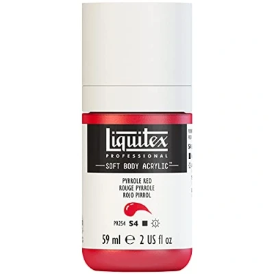 Afbeelding van Liquitex 1959321 Professional Acrylfarbe Soft Body Künstlerfarbe in cremiger deckender Konsistenz, hohe Pigmentierung, lichtecht &amp; alterungsbeständig, 59ml Flasche Pyrrolrot