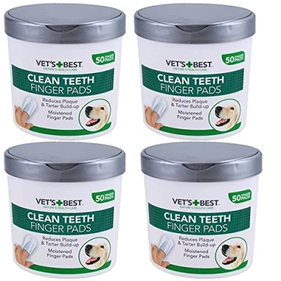 Afbeelding van AB Tools 200PK Hond Huisdier Tanden Tand Reiniging Vinger Pads Veegt Plaque Tandsteen Remover