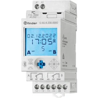Afbeelding van Finder 12.B2.8.230.0000 Schakelklok voor DIN rails Astronomisch, Toevalsschakeling, Jaarprogramma