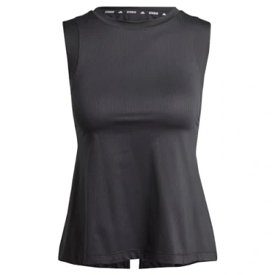 Afbeelding van adidas Performance Studio TANK Sport Tshirt, Dames, Maat: Small, Black grey six