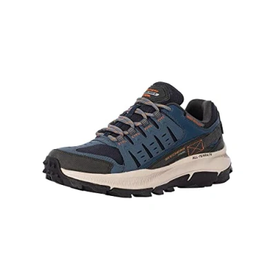 Afbeelding van Skechers Heren 237501 Ccbk Sneaker, Navy lederen mesh oranje trim, 39 EU