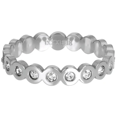 Afbeelding van iXXXi Big Circle Stone Vulring 4mm Black maat 19