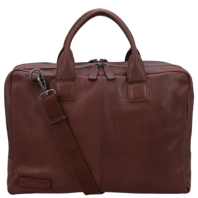 Afbeelding van Plevier Flint Leren Dubbelvaks Laptoptas 15.6&#039;&#039; bruin