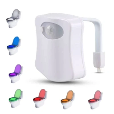 Afbeelding van PARENCE. LED verlichting voor toilet/Bewegingssensor Licht Toilet en Badkamer/Licht Nachtlampje met 8 verschillende kleuren