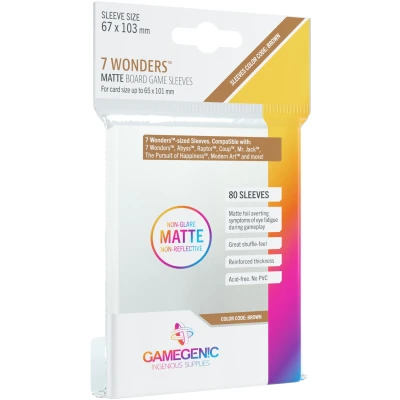 Afbeelding van Gamegenic Matte Board Game Sleeves Brown 67 x 103 (80 stuks)