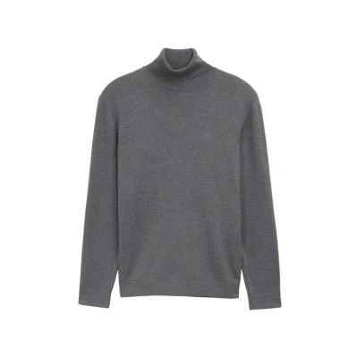 Afbeelding van TOM Tailor Basic Turtleneck Trui, Heren, Maat: XL, Classic dark grey melange