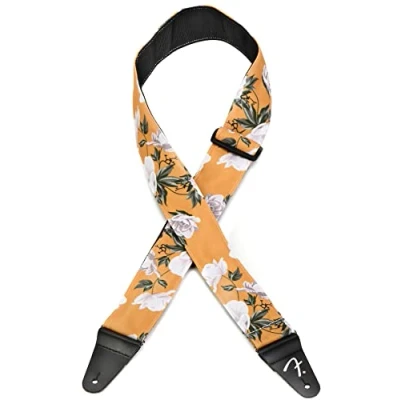 Afbeelding van Fender Floral Strap Marigold 2 inch gitaarband