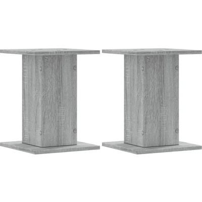 Afbeelding van vidaXL Speakerstandaards 2 st 30x30x40 cm bewerkt hout grijs sonoma